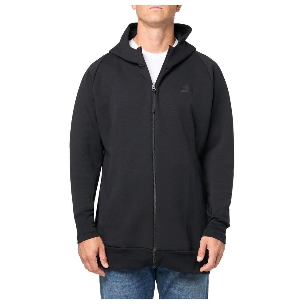 adidas Men's Z.N.E. Premium Full Zip Hooded Fleece Hoodie Jacket 3XLT Black